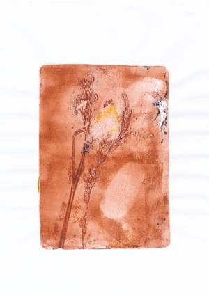 Monotype 2, Gelplattenabdruck mit Acrylfarbe. Aussenmass 21x30cm.